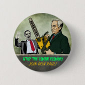 Zombie Economy Ron Paul Button (Voorkant)