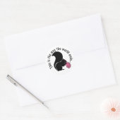 Zombie Eekhoorn, dit is hoe de wereld vergaat Ronde Sticker (Envelop)