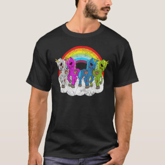 Zombie Eenhoorn Apocalyps Wezens Halloween Zomb T-shirt