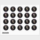 Zombie Eenhoorn Halloween Dab Zombiecorn Ronde Sticker (Vel)
