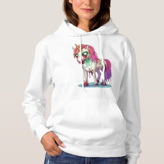 Zombie Eenhoorn Hoodie (Voorkant)