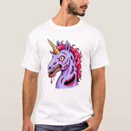 Zombie Eenhoorn Horror Fantasy Wezen Design T-shirt