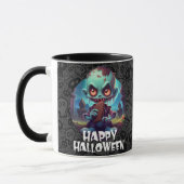 Zombie eet chocolade Fijne Halloween Mok (Links)