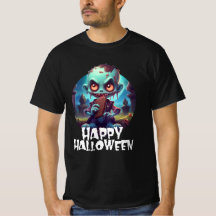 Zombie eet chocolade Fijne Halloween