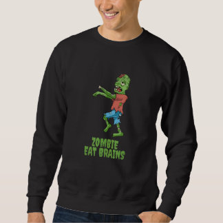 Zombie Eet Hersenen Halloween Feest Griezelen Zomb Trui