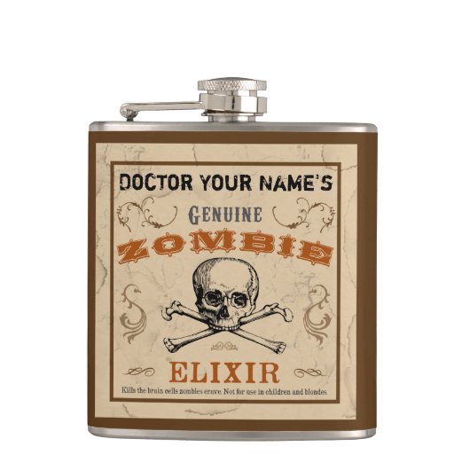 Zombie Elixir  Flask Heupfles (Voorkant)