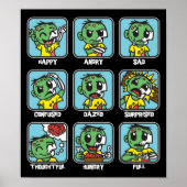 Zombie Emoticons Poster (Voorkant)