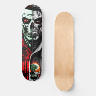 Zombie en schedel persoonlijk skateboard