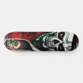 Zombie en schedel persoonlijk skateboard (Horizontaal)