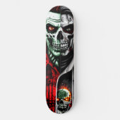 Zombie en schedel persoonlijk skateboard (Voorkant)
