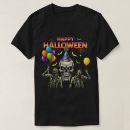 Zombie en Skull Happy Halloween Party T-shirt