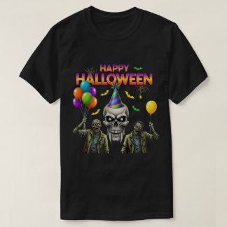 Zombie en Skull Happy Halloween Party T-shirt