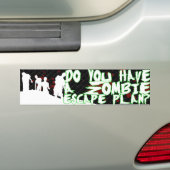 Zombie Escape Plan bumper sticker (Op auto)