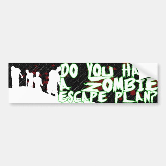 Zombie Escape Plan bumper sticker (Voorkant)