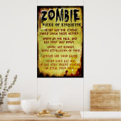 Zombie Etiquette Poster (Keuken)