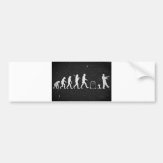 zombie evolutie van aap tot mens tot zombie bumpersticker