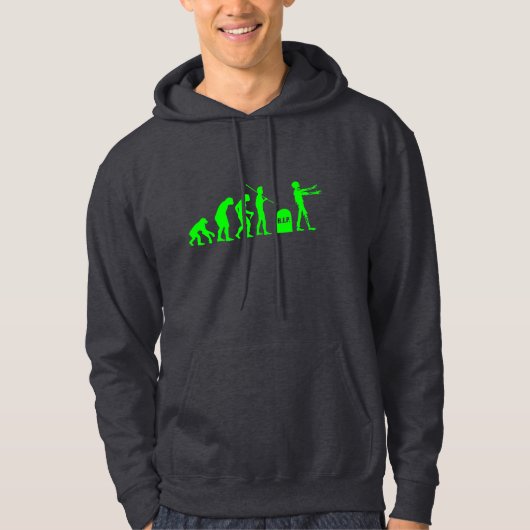Zombie Evolutionary evolutiongrafiek grappige wete Hoodie (Voorkant)
