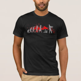 Zombie Evolutionary evolutiongrafiek grappige wete T-shirt