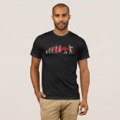 Zombie Evolutionary evolutiongrafiek grappige wete T-shirt (Voorkant volledig)