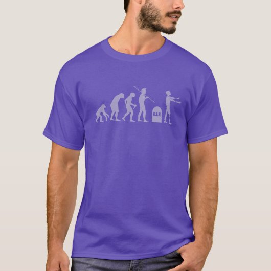 Zombie Evolutionary evolutiongrafiek grappige wete T-shirt (Voorkant)