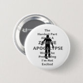Zombie Excited Ronde Button 5,7 Cm (Voorkant /achterkant)