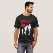Zombie Exit I Apocalypse Monster Undead Halloween T-shirt (Voorkant volledig)