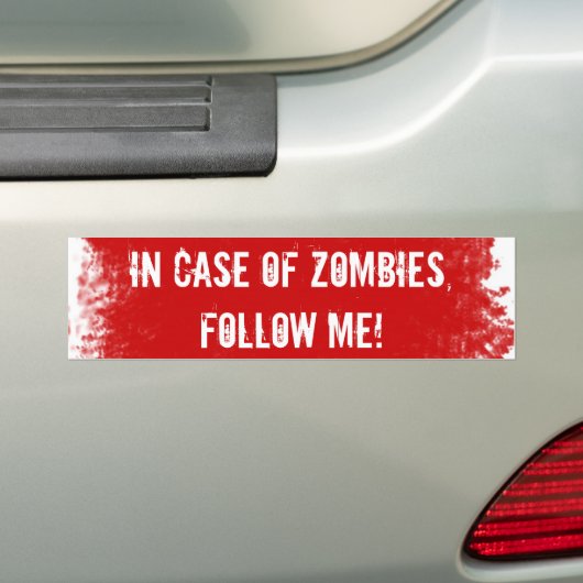 Zombie Expert Label Bumpersticker (Op auto)