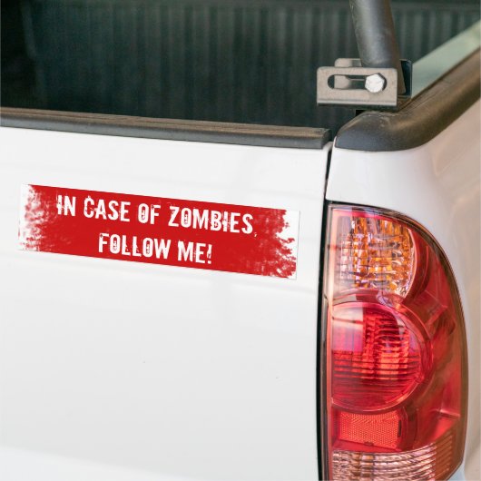 Zombie Expert Label Bumpersticker (Op Truck)