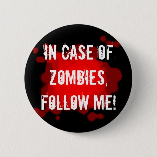 Zombie Expert (zwart) Ronde Button 5,7 Cm (Voorkant)