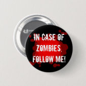 Zombie Expert (zwart) Ronde Button 5,7 Cm (Voorkant /achterkant)