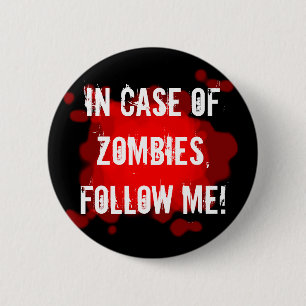 Zombie Expert (zwart) Ronde Button 5,7 Cm