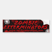 Zombie Exterminators Black Blood & Bullets Sticker (Voorkant)