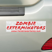 Zombie Exterminators Bumpersticker White (Op auto)
