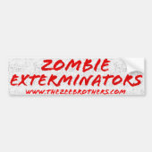 Zombie Exterminators Bumpersticker White (Voorkant)