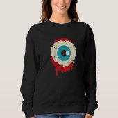 Zombie Eyeball Halloween Party Scary Zombies Famil Trui (Voorkant)