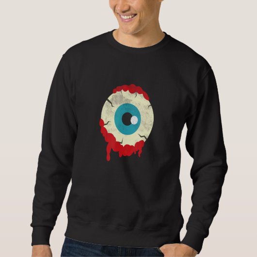 Zombie Eyeball Halloween Party Scary Zombies Men W Trui (Voorkant)