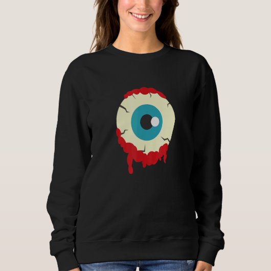 Zombie Eyeball Spooky Halloween Scary Zombies Men Trui (Voorkant)