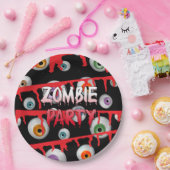 Zombie Eyeballen Apocalypse Halloween Party Papieren Bordje (Feest)