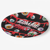 Zombie Eyeballen Apocalypse Halloween Party Papieren Bordje (Gekanteld)