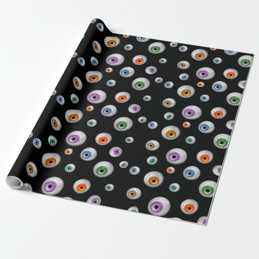 Zombie Eyeballs Cadeaupapier (Uitgerold)
