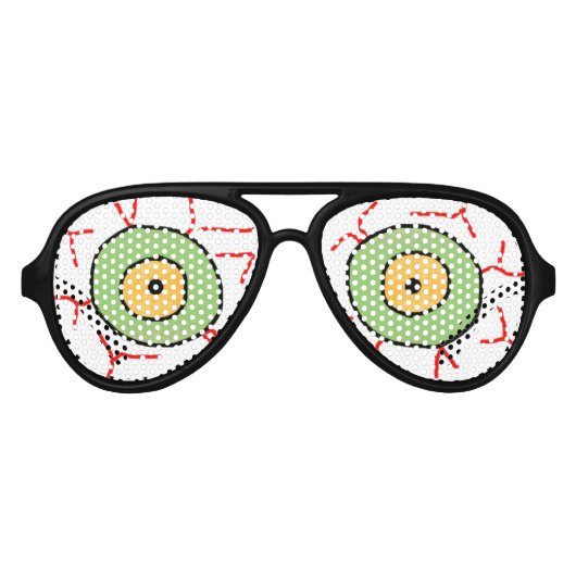 Zombie Eyes Party Aviator Zonnebril (Voorkant)
