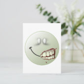 Zombie Face Briefkaart (Staand voorkant)