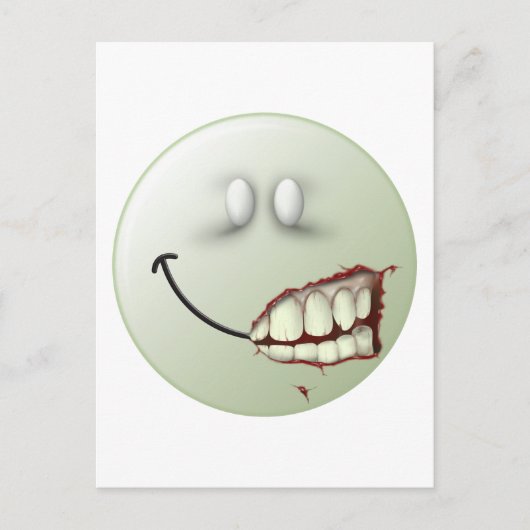 Zombie Face Briefkaart (Voorkant)