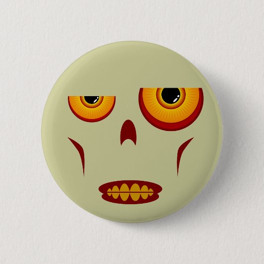 Zombie Face - Clenched Teeth Button (Voorkant)
