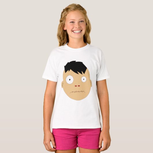 Zombie face expressies t-shirt (Voorkant volledig)