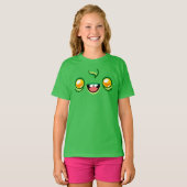 Zombie Face - Happy Jump Kids Green T-shirt (Voorkant volledig)