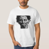 Zombie Face Mannen Tee Shirt (Voorkant)