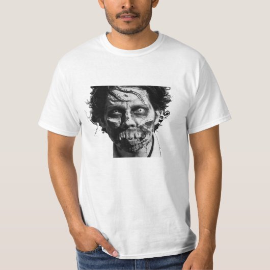 Zombie Face Mannen Tee Shirt (Voorkant)