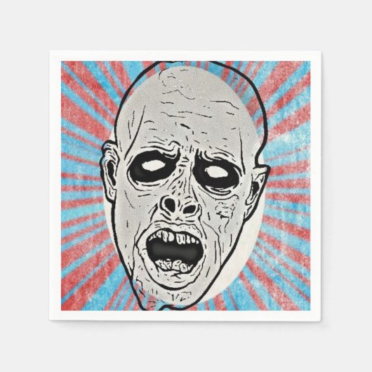 Zombie Face Paper Napkin Servet (Voorkant)