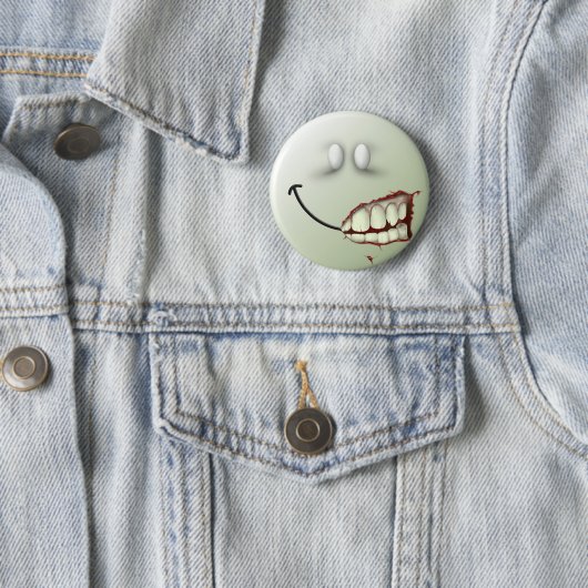 Zombie Face Ronde Button 5,7 Cm (In situ)